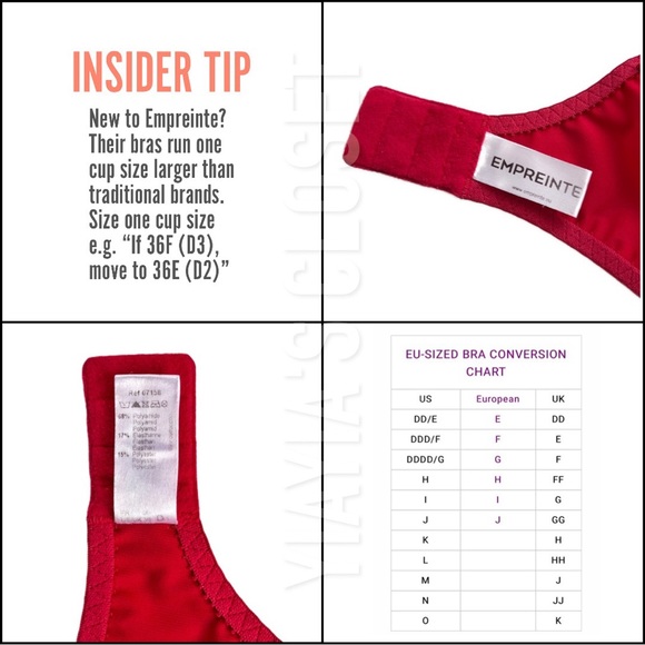 Empreinte 36D Apolline 07158 Embroidered Underwire Full Cup Bra in Fever - Picture 16 of 16